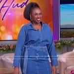 Jennifer’s denim midi skirt on The Jennifer Hudson Show