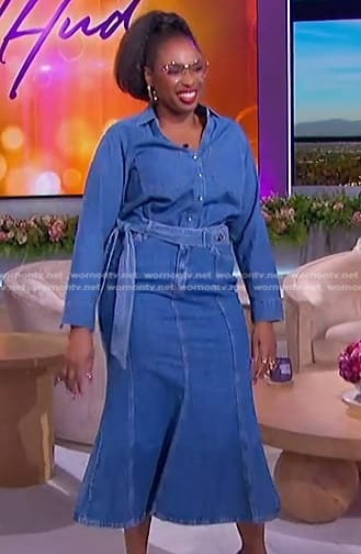 Jennifer’s denim midi skirt on The Jennifer Hudson Show