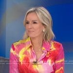 Jennifer’s pink tie dye button down shirt on Good Morning America