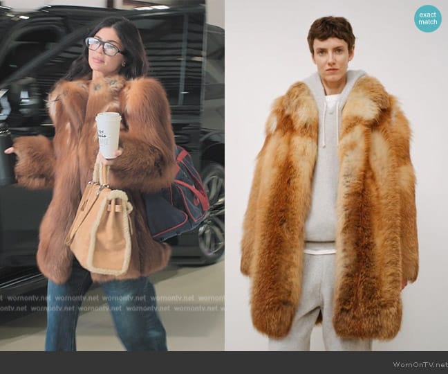 Nereja Fox Fur Coat worn by Kylie Jenner (Kylie Jenner) on The Kardashians