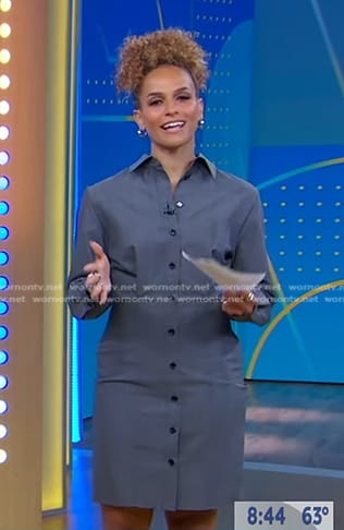 Jess Sims' grey shirtdress on Good Morning America