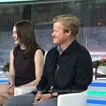 Jesse Plemons’s navy shirt and sneakers on Today