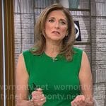 Jill Schlesinger’s green belted dress on CBS Mornings