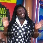 Jocelyn Bioh’s black polka dot dress on Good Morning America