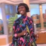 Jodie Turner-Smith’s printed mini dress on The View