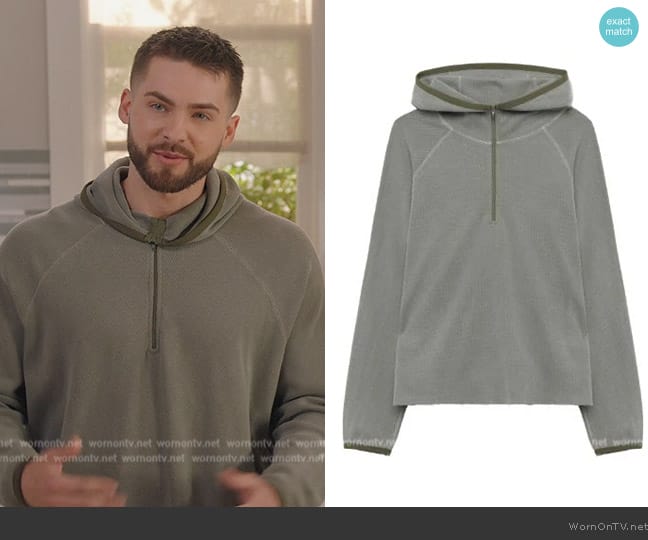 John Elliott Fleet Thermal cotton hoodie worn by Cody Christian (Cody Christian) on All American