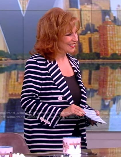 Joy's blue stripe blazer on The View