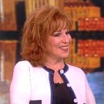 Joy’s white contrast cardigan on The View