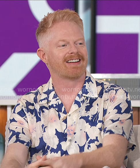 Jesse Tyler Ferguson's blue floral shirt on The Talk