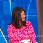 Juju’s pink floral blouse on Good Morning America