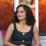 Julia Louis-Dreyfus’s denim dress with gold embellished buttons on Today