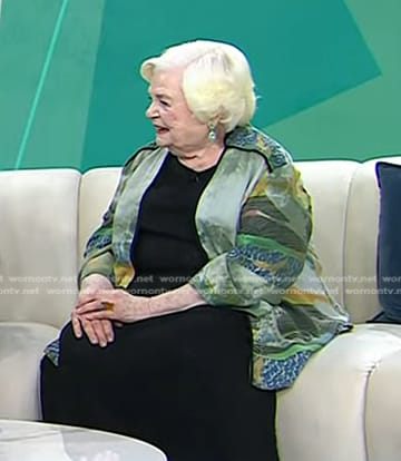 June Squibb's green printed kimono jacket on Today