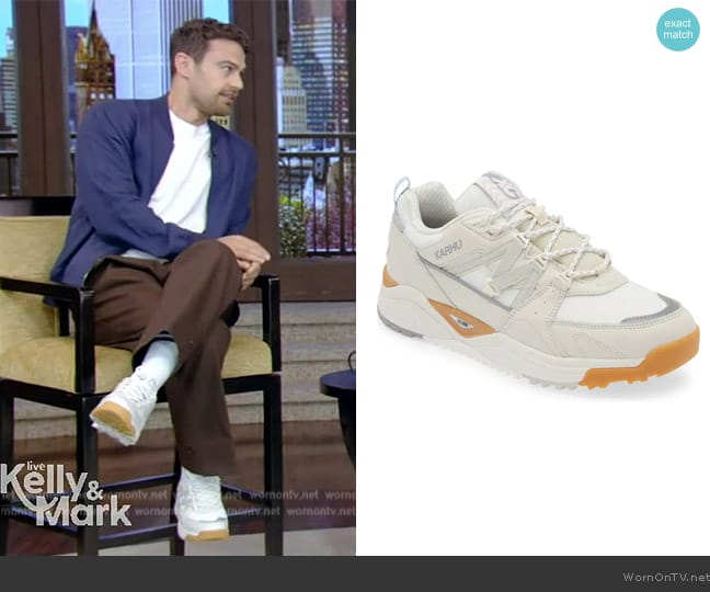 Karhu Gender Inclusive Fusion XC Sneaker worn by Theo James on Live with Kelly and Mark