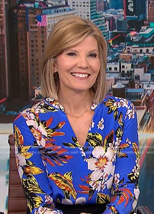 Kate's blue floral blouse on NBC News Daily