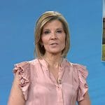 Kate Snow’s pink ruffle sleeve top on Today