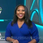 Kay’s blue tie waist dress on NBC News Daily