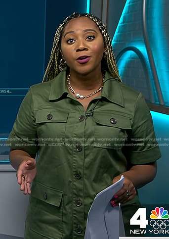 Kay’s green utility dress on NBC News Daily