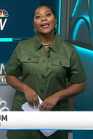 Kay’s green utility dress on NBC News Daily