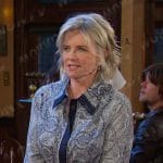 Kayla’s paisley print belted dress on Days of our Lives