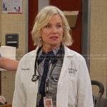 Kayla’s paisley print belted dress on Days of our Lives