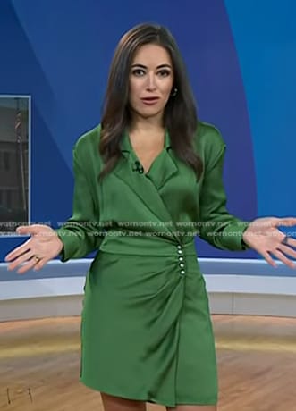 Kaylee's green wrap mini dress on Today