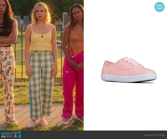 Keds Champion Sneakers in Coral worn by Imogen Adams (Bailee Madison) on Pretty Little Liars Original Sin