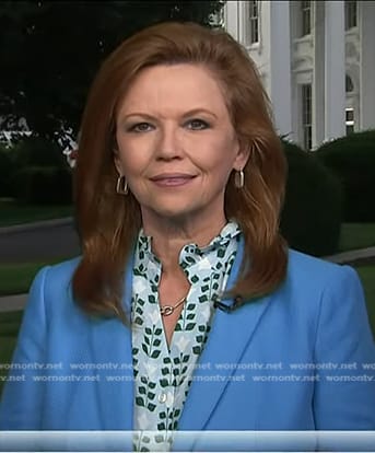 Kelly O’Donnell’s light blue floral top on Today