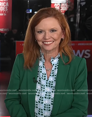 Kelly O’Donnell’s light blue floral top on Today