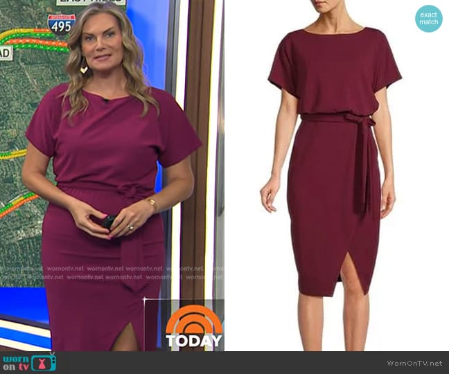 Kensie Dolman Sleeve Midi Dress worn by Emily West on Today