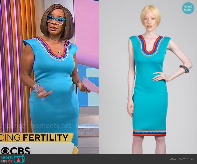 Kibonen Gayle Dress worn by Gayle King on CBS Mornings