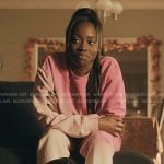 Kiesha’s pink ombre sweatshirt on The Chi