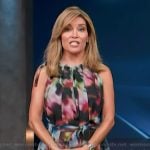 Kit’s black belted tie dye dress on Access Hollywood