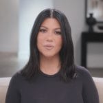 Kourtney’s black confessional top on The Kardashians