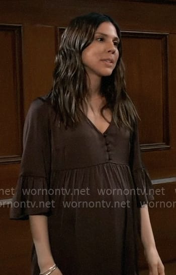 Kristina's brown maternity dress on General Hospital