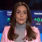 Kristina Partsinevelos’s pink leather blazer on NBC News Daily