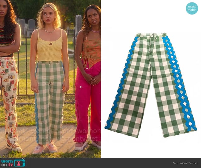 La Veste Check Pants worn by Imogen Adams (Bailee Madison) on Pretty Little Liars Original Sin