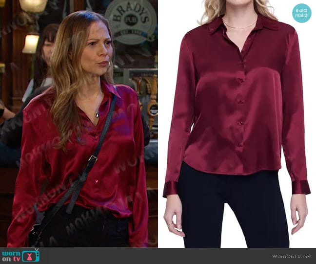 L'Agence Tyler Silk Blouse worn by Ava Vitali (Tamara Braun ) on Days of our Lives