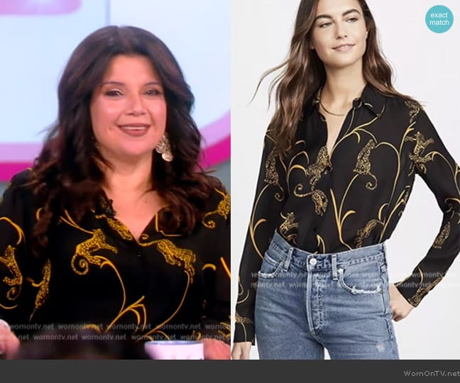 L'Agence Nina Blouse worn by Ana Navarro on The View