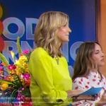 Lara’s navy floral print skirt on Good Morning America