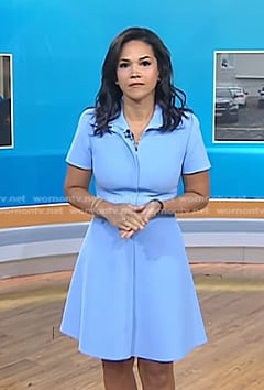 Laura's blue collared short sleeve dress on Today