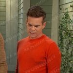 Leo’s red sweater and plaid pants on Days of our Lives