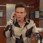 Leo’s watercolor leaf print shirt on Days of our Lives