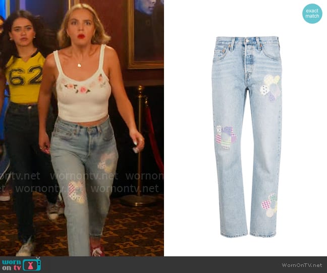 Imogen’s flower jeans on Pretty Little Liars Original Sin