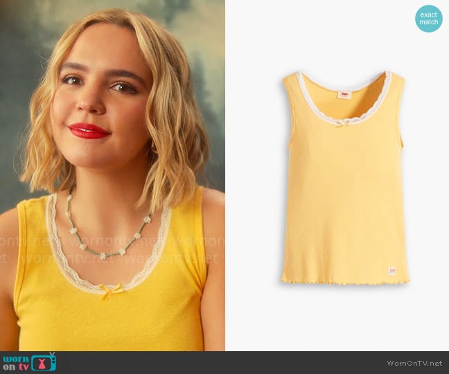 Levis Dry Goods Tank Top worn by Imogen Adams (Bailee Madison) on Pretty Little Liars Original Sin