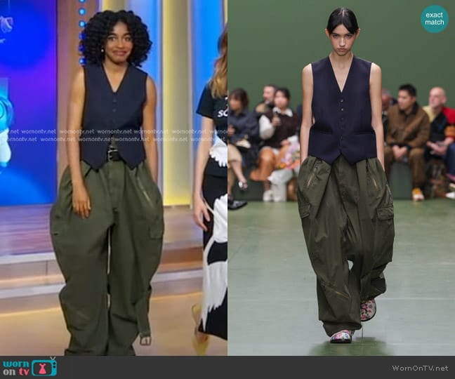 Loewe Fall 2024 Collection worn by Ayo Edebiri on Good Morning America