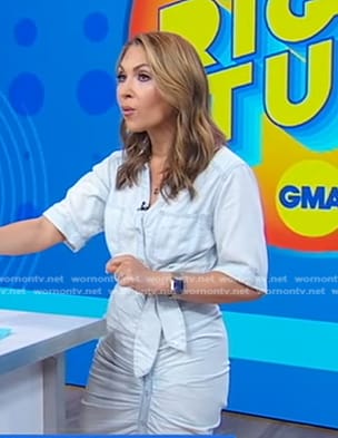 Lori’s chambray ruched dress on Good Morning America