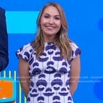 Lori’s white and blue printed dress on Good Morning America