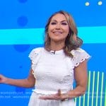 Lori’s white smocked eyelet dress on Good Morning America