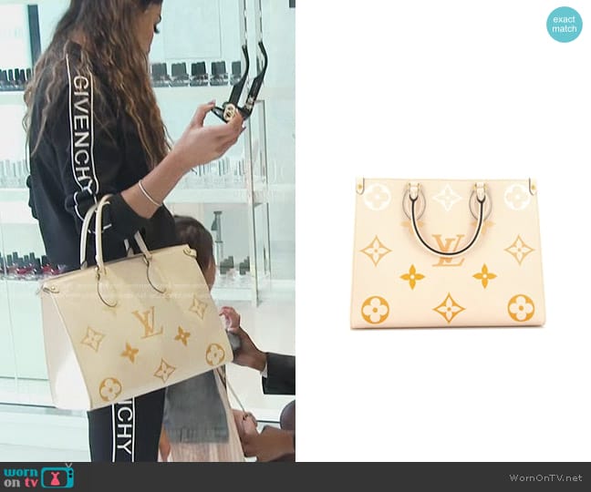 Louis Vuitton OnTheGo Tote Bag MM M45717 worn by Taleen Marie (Taleen Marie) on The Real Housewives of Dubai