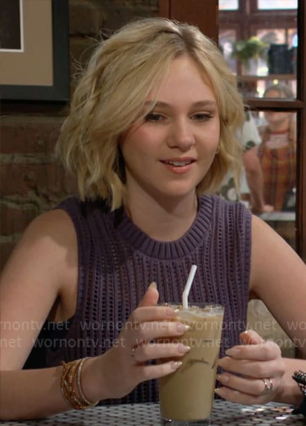 Lucy's knit tank top on The Young and the Restless